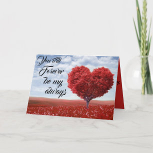 Festividades Feliz Dia dos Namorados, cartão de árvore cardíaca
