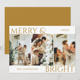 Festividades Feliz Dourada e Cartão de Feriado de Colagem de Fo