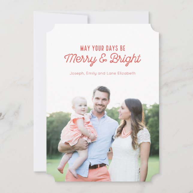 Festividades Feliz e Cartão com fotos de Férias Brilhante (Frente)