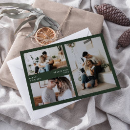 Festividades Feliz e Cartão com fotos de férias minimalista bri