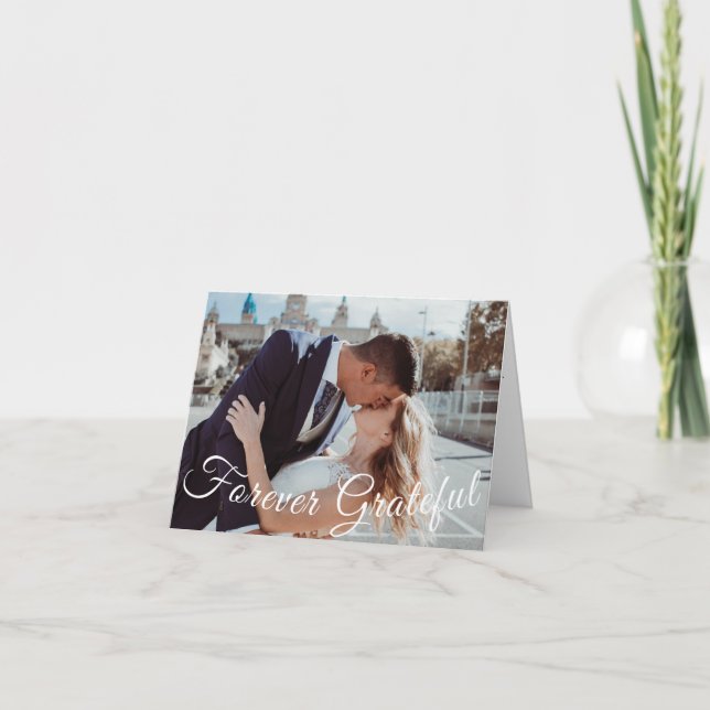 Festividades Feliz Elegante Obrigado Cartão de Casamento (Frente)