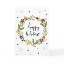 "Feliz feriado" Cartão de saudação de Natal