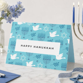 Festividades Feliz Hanukkah Cartão Dobrado de Feriado