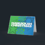 Festividades Feliz Hanukkah Feliz Cartão de Natal<br><div class="desc">Este é um dos nossos muitos cartões de Chanucá e Chanucá/Natal. Também estão disponíveis como cartões em www.OurJewishCommunity.org</div>