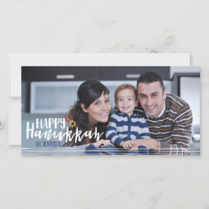 Festividades Feliz Hanukkah Star de David Cartão com fotos