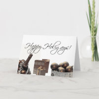 Feliz Holigays, Cartão de Natal lésbica gay sepia