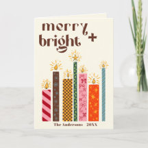 Feliz Ilustrada À Mão + Cartão De Natal Brilhante