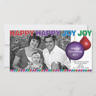 Festividades Feliz Joy Joy Cartão de Natal