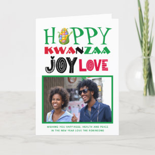 Festividades Feliz Kwanzaa FOTO Cartão de Boas Festas Moderno D