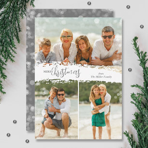 Festividades Feliz Natal 3 Colagem de Fotos Cartão de Férias