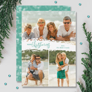 Festividades Feliz Natal 3 Colagem de Fotos Cartão de Férias