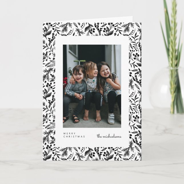 Festividades FELIZ NATAL | Adicione seu cartão de feriado fotog (Frente)