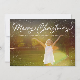 Festividades Feliz Natal Cartão com fotos de Férias de Neve