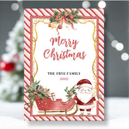 Festividades Feliz Natal Cartão de Férias Plano Papai Noel Tren