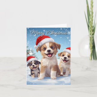 Festividades Feliz Natal Cartão de Natal Cachorrinho Fofo