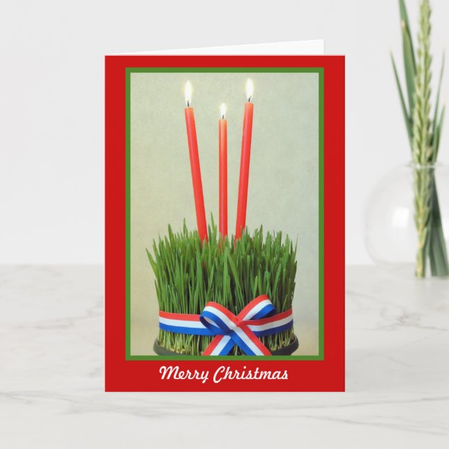 Festividades feliz natal, cartão de saudação (Frente)