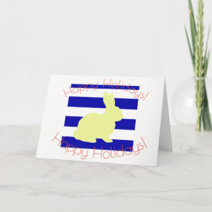 Festividades Feliz Natal - Cartão de Saudação Coelho Amarelo