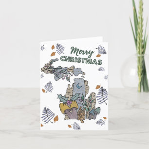 Festividades Feliz Natal de Michigan Cartão de Férias