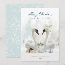 Festividades Feliz Natal de Nós Dois Cartão de Natal de Cisnes