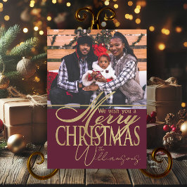 Festividades Feliz Natal Deseja Um Cartão de Natal Fotográfico