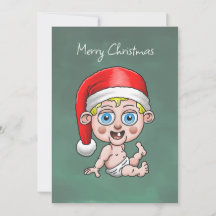 Feliz Natal do Bebê Papai Noel Cartão de Natal