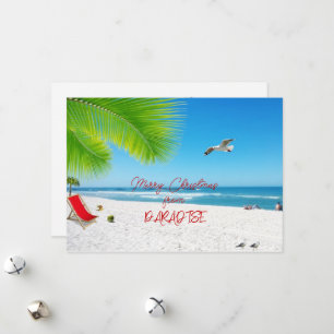 Festividades Feliz Natal do Cartão de Férias do Paraíso