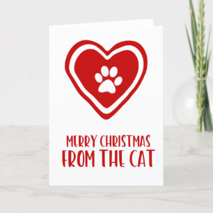 Festividades Feliz Natal do Cartão de Natal do Gato