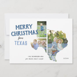 Festividades Feliz Natal do Texas Três Cartão de Foto
