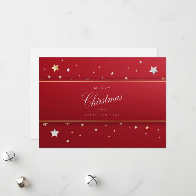 Festividades Feliz Natal e Cartão de Férias de Feliz ano novo (Frente/Verso In Situ)