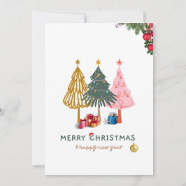 Festividades Feliz Natal e Cartão de Saudação de Ano Novo