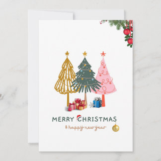 Festividades Feliz Natal e Cartão de Saudação de Ano Novo