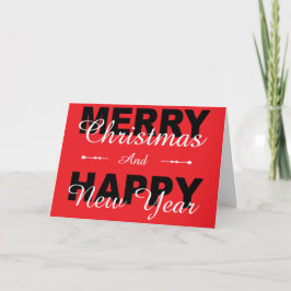 Festividades Feliz Natal e Feliz ano novo Cartão de Férias Verm