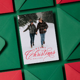 Festividades Feliz Natal elegante, uma foto do Cartão de Férias