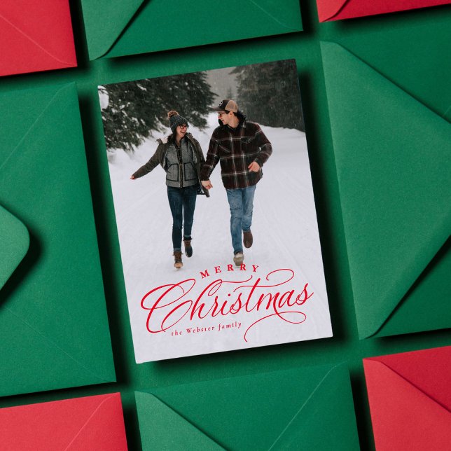 Festividades Feliz Natal elegante, uma foto do Cartão de Férias (Criador carregado)