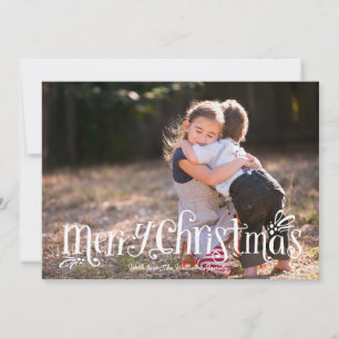 Festividades Feliz Natal Hugs Cartão com fotos de férias