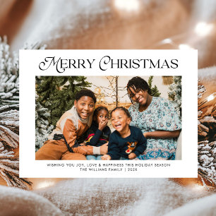 Festividades Feliz Natal Moderno Cartão de Natal com uma foto d