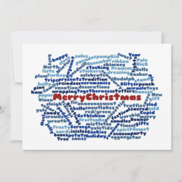 Festividades Feliz Natal - Nuvem do Word - Cartão de Saudações