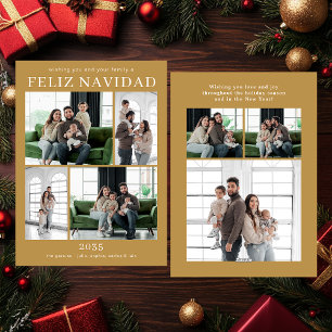 Festividades Feliz Navidad Cartão de Férias com Múltiplas Fotos