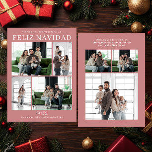 Festividades Feliz Navidad Cartão de Férias com Múltiplas Fotos