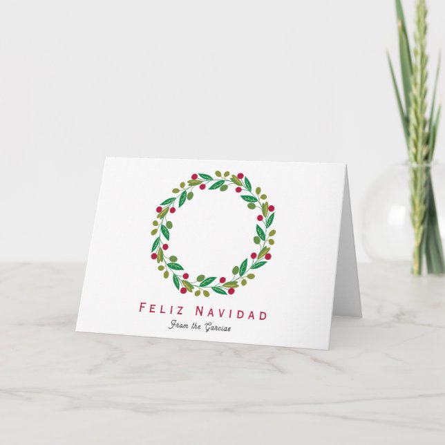 Festividades Feliz Navidad - Cartão de Férias Não Fotográfico (Frente)