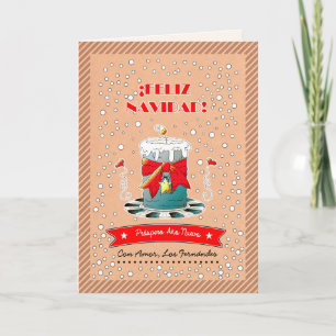Festividades Feliz Navidad. Cartão de Natal em espanhol
