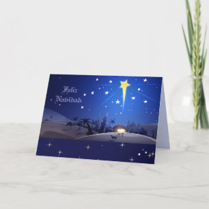 Festividades Feliz Navidad. Cartão de Natal em espanhol