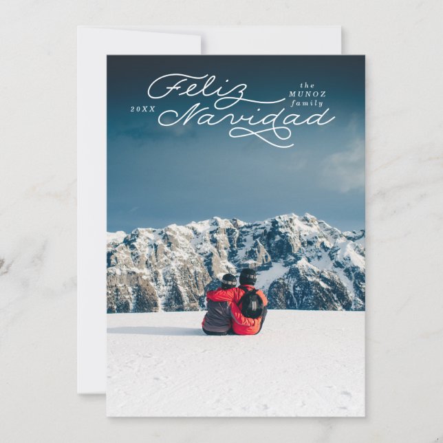 Festividades Feliz Navidad, Cartão de Natal Espanhol, cartão co (Frente)