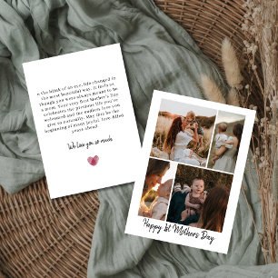 Festividades Feliz Primeiro Dia das Mães Cartão de Colagem de F