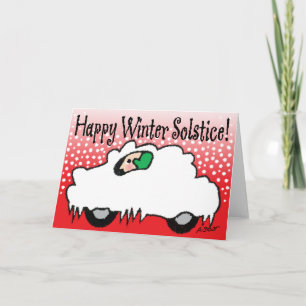 Festividades Feliz Solstício de inverno! Cartão Feriado Bonito