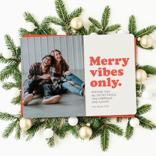 Festividades Feliz vibes apenas retro cartão com fotos de feri