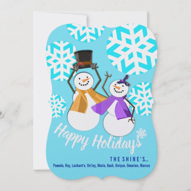 Festividades FELIZES HOLIDAYS | Amigos de inverno | Cartão de f (Frente)