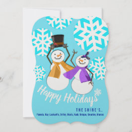 Festividades FELIZES HOLIDAYS | Amigos de inverno | Cartão de f