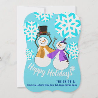 Festividades FELIZES HOLIDAYS | Amigos de inverno | Cartão de f