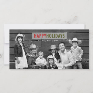 FESTIVIDADES FELIZES HOLIDAYS CARTÃO COM FOTOS DE FERIADO MOD